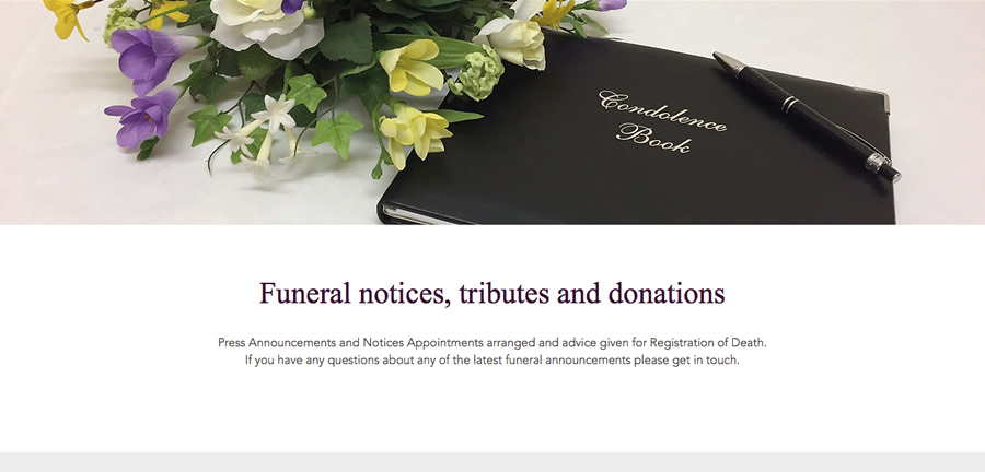 adam collier funeral services notices page