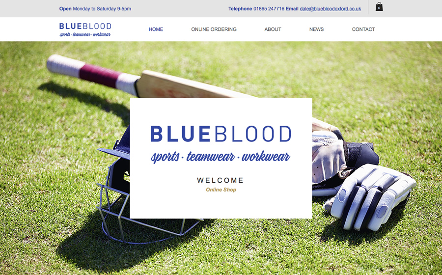 blue blood welcome page
